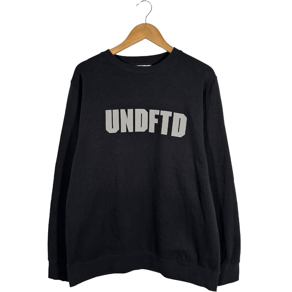 Undefeated Spellout Logo Sweatshirt Black/Gray Size XL